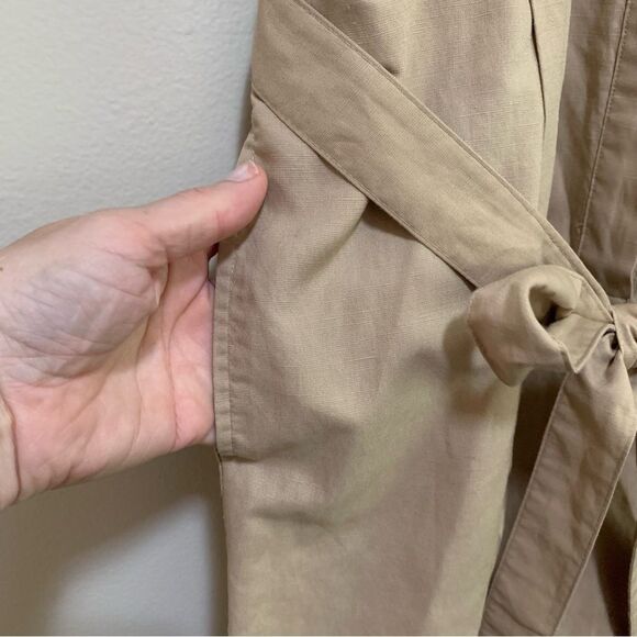 Uniqlo tan linen blend romper play suit size xl - Picture 5 of 8